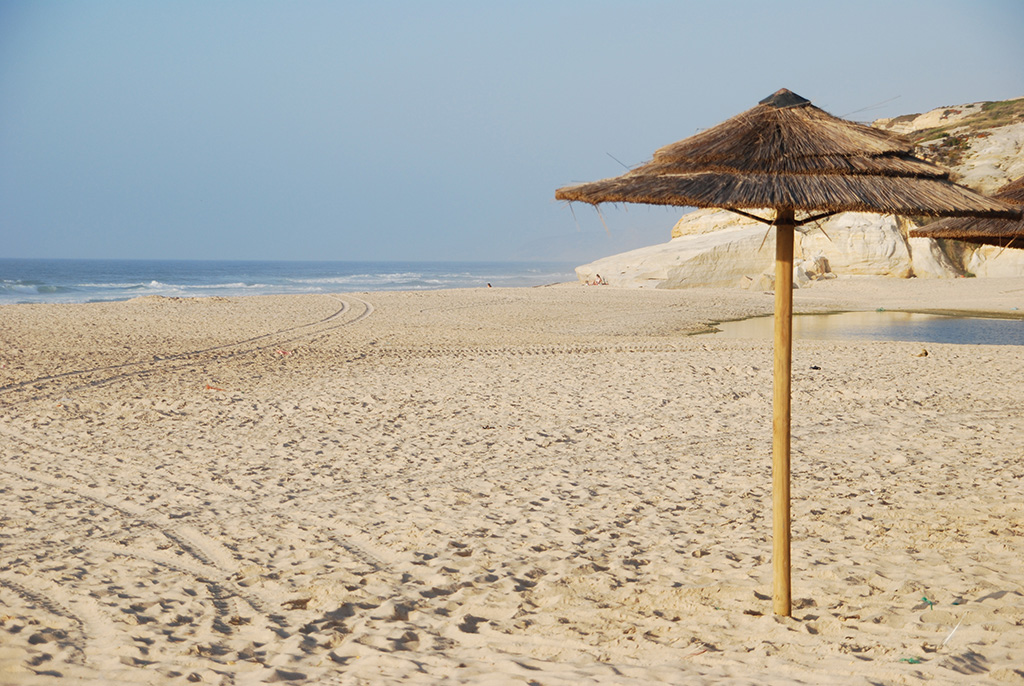 Beach with umbrella