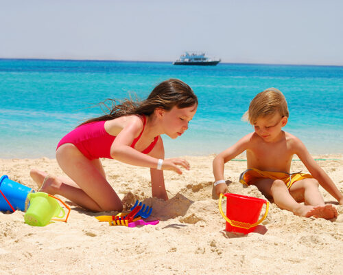 kids on beach